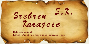 Srebren Karajčić vizit kartica